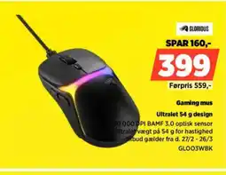 Power Gaming mus GLOO3WBK tilbud