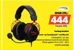 Power Gaming headset HX4P5L1AMABB tilbud