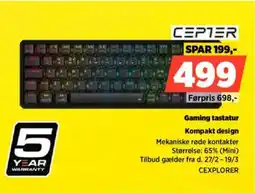 Power CEPTER Gaming tastatur CEXPLORER tilbud