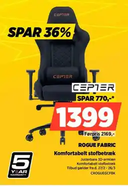 Power Rogue fabric Komfortabelt stofbetræk tilbud