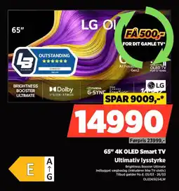 Power LG 65" 4K OLED Smart TV OLED65G54LW tilbud