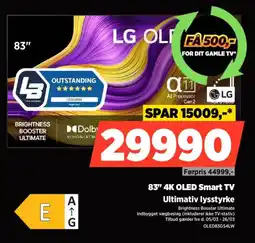 Power LG 83" 4K OLED Smart TV OLED83G54LW tilbud