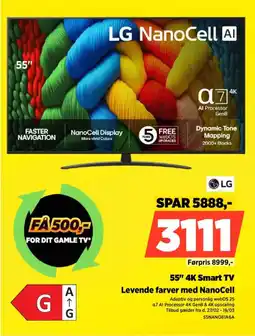 Power LG 55" 4K Smart TV 55NANO81A6A tilbud