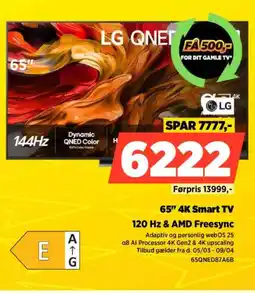 Power LG 65" 4K Smart TV 65QNED87A6B tilbud