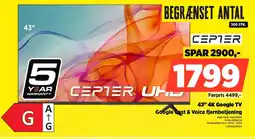 Power CEPTER 43" 4K Google TV CR43EU7002A tilbud