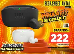 Power JBL True Wireless hovedtelefoner JBLWBUDSBLK tilbud