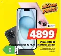 Power IPhone 15 128 GB IP15128GBLK tilbud