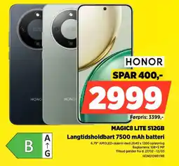 Power HONOR MAGIC8 LITE 512GB HON5109BYRB tilbud