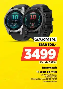 Power GARMIN Smartwatch GAR0100302500 tilbud