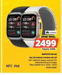 Power HUAWEI Watch D2.48 mm HUWD248BK tilbud