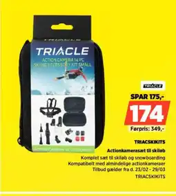 Power TRIACLE Actionkamerasæt til skiløb TRIACSKIKITS tilbud