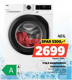 Power AEG Vaskemaskine LS511P94P tilbud