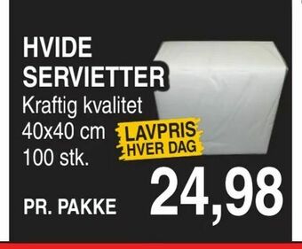 ABC Lavpris Hvide servietter tilbud