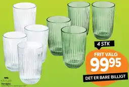 Din Isenkræmmer Kähler Vandglas (4 stk) tilbud