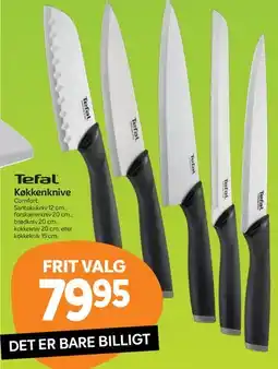 Din Isenkræmmer Tefal køkkenknive (sæt/udvalg) tilbud