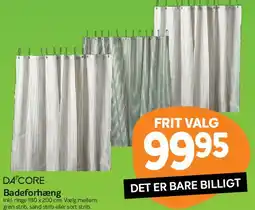Din Isenkræmmer Badeforhæng tilbud