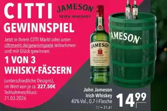 Citti JOHN JAMESON Irish whiskey tilbud