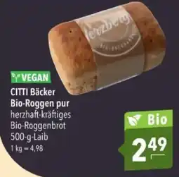 Citti Citti bäcker bio-roggen pur tilbud