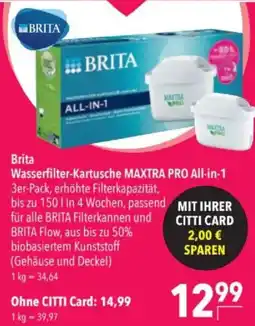 Citti BRITA Wasserfilter-kartusche maxtra pro all-in-1 tilbud