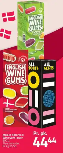 Fleggaard MALACO Allsorts el. wine gum tower tilbud