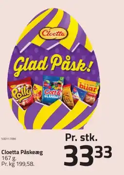 Fleggaard CLOETTA Påskeæg tilbud