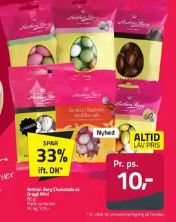 Fleggaard ANTHON BERG Chokolade el. dragé mini tilbud