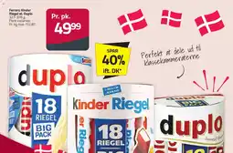 Fleggaard Ferrero kinder riegel el. duplo tilbud