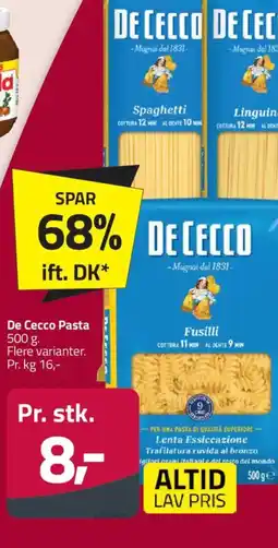 Fleggaard DE CECCO Pasta tilbud