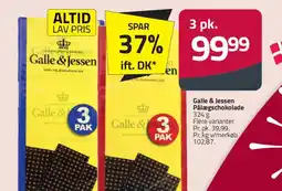 Fleggaard GALLE & JESSEN Pålægschokolade tilbud