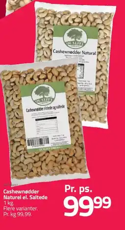 Fleggaard Cashewnødder naturel el. saltede tilbud