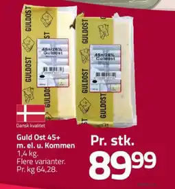 Fleggaard GULD OST 45+ m. el. u. kommen tilbud
