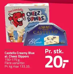Fleggaard Castello creamy blue el. cheez dippers tilbud