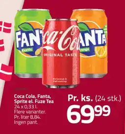 Fleggaard Coca cola, fanta, sprite el. fuze tea tilbud