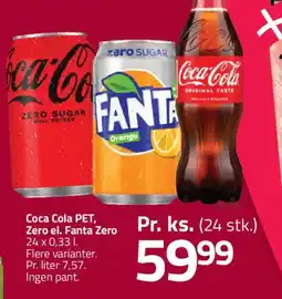 Fleggaard Coca cola pet, zero el. fanta zero tilbud