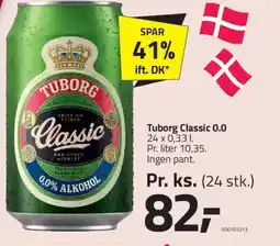 Fleggaard TUBORG Classic 0.0 tilbud