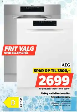 Power AEG Opvaskemaskine FBB33627ZM/FBB33627ZW tilbud