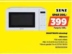 Power SENZ Mikroovn SEMW2020W tilbud