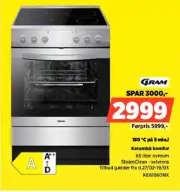 Power GRAM Keramisk komfur KE61060NX tilbud