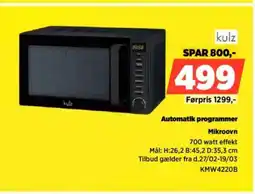 Power Kulz Mikroovn KMW4220B tilbud