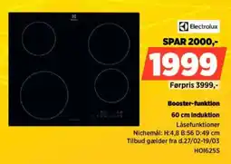 Power Electrolux 60 cm induktion Låsefunktioner HO1625S tilbud