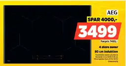 Power AEG 80 cm induktion TO841A00FB tilbud