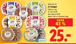 Lidl BON GELATI Is i bæger tilbud