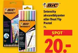 Lidl BIC Intensity akvarelblyanter eller Dual Tip Pastel tilbud