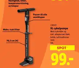 Lidl CRIVIT XL cykelpumpe tilbud