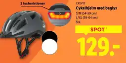 Lidl CRIVIT Cykelhjelm med baglys tilbud