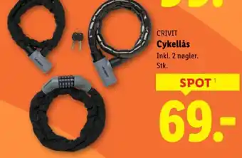 Lidl CRIVIT Cykellås tilbud