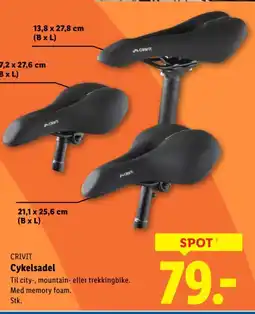 Lidl CRIVIT Cykelsadel tilbud