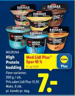 Lidl MILBONA High Protein budding tilbud