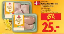 Lidl MADVÆRKET Kyllingebrystfilet eller -overlår med ryg tilbud