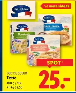 Lidl DUC DE COEUR Tærte tilbud